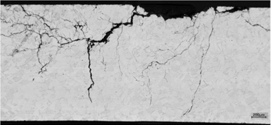 応力腐食割れ(SCC/Stress Corrosion Cracking)破壊断面図